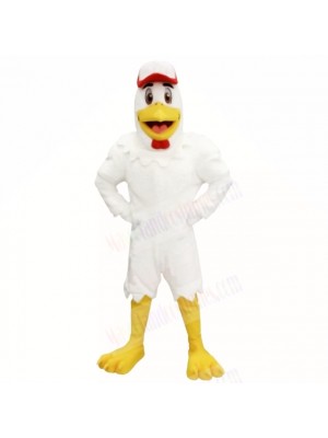 Sport Chicken with Red Hat Mascot Costumes Adult