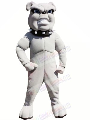 Lightweight Grey Bulldog Mascot Costumes Adult	