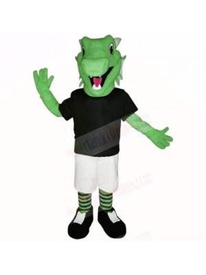 Green Lightweight Dragon with Black Shirt Mascot Costumes School