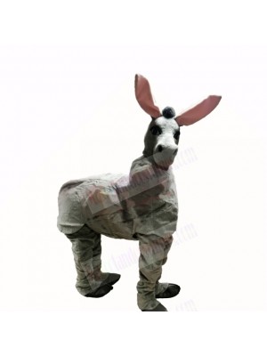 Cute Grey Two Person Donkey Mascot Costumes Cartoon