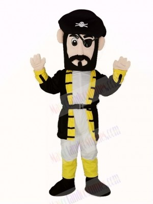 Yellow Cuff Captain Blythe Pirate Mascot Costume