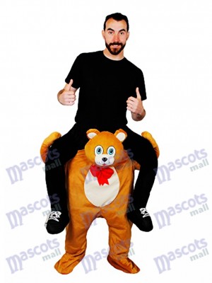Piggyback Teddy Bear Carry Me Ride Brown Bear Mascot Costume