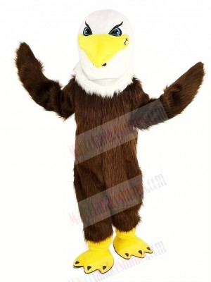 Fierce Brown Eagle Long Hair Mascot Costume Animal