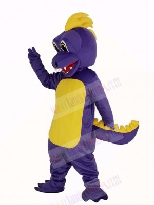 Purple Dunkan Dragon Mascot Costume Animal