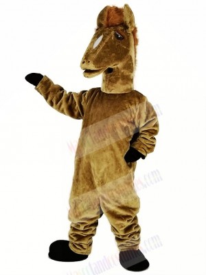Brown Mustang Mascot Costume Animal	