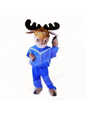 Sport Elk with Blue Sports Wear Mascot Costumes School