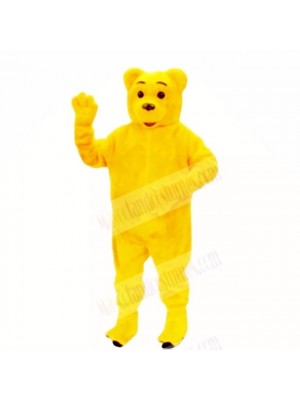 Smiling Golden Bear Mascot Costumes Cartoon