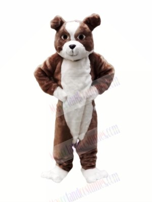 Plush Brown Bulldog Mascot Costumes Cartoon