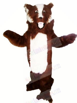 Fierce Brown and White Badger Mascot Costumes Adult