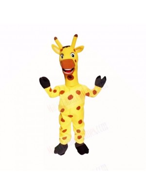 Yellow Friendly Lightweight Giraffe Mascot Costumes Cartoon