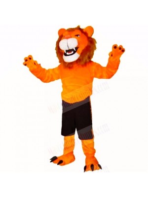 Orange Glorious Lion Mascot Costumes Adult
