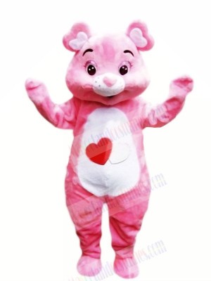 Lightweight Pink Bear Mascot Costume Cartoon