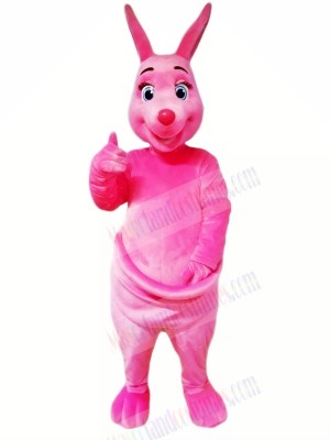 Pink Kangaroo Mascot Costumes Cartoon