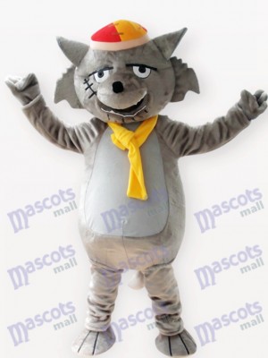 Gray Wolf Animal Adult Mascot Costume