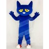 Funny Blue Pete Cat Mascot Costume School
