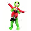 Inflatable Carry Me Christmas Santa Claus Green Alien ET Party Costume