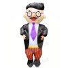 Handsome Boss with Glasses Inflatable Mascot Costumes Cartoon