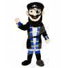 Beard Pirate in Blue Coat Mascot Costume People