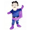 Super Hero with Purple Cloak Mascot Costume People