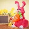4 ft Inflatable Easter Bunny with LED Luminous Lights Outdoor Indoor Holiday Decoration Yard Lawn Home Outside Art Decor