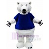 Polar Bear Mascot Costume with T-shirts