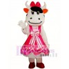 Pink Cattle Cow Mascot Costume