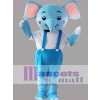 Blue Elephant Mascot Costume Cartoon