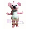 Pink Koala Cartoon Mascot Costume