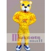 Yellow Panther Leopard Mascot Costume
