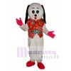 White Dog Mascot Adult Costume