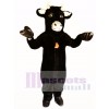 Black Furry Bull Mascot Costume