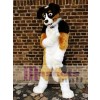 High Quality Brown Black and White Dog Mascot Costume