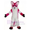 Fursuit Pink Fox Mascot Costume