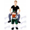 Piggy Back Carry Me Bavarian Beer Guy Ride Mascot Costume Fancy Dress