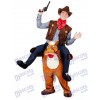 Wild Western Horse Carry Me Piggy Back Mascot Fancy Dress Farm Cowboy Costume