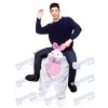 Carry Me Easter Bunny Piggy Back Mascot Adults Ride On Funny Fancy Dress Costume