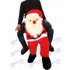Piggyback Santa Claus Carry Me Ride Father Christmas Mascot Costume