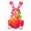 4 ft Inflatable Easter Bunny with LED Luminous Lights Outdoor Indoor Holiday Decoration Yard Lawn Home Outside Art Decor