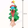 6ft Inflatable Santa Claus Climbing on Christmas Tree Chased by Dog with LED Lights Holiday Decoration Outdoor Yard Lawn Art Decor