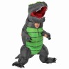 Gray T-Rex Dinosaur Inflatable Costume Air Blow up Party Suit for Adult/Kid