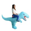 Blue Dinosaur with Big Head Carry me Ride on Inflatable Costume Halloween Christmas for Adult/Kid