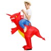 Dinosaur Ride on Inflatable Costume Blow up Costume for Adult/Child Red