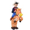 Orange Horse Carry me Ride on Inflatable Costume Cowboy Halloween Xmas for Kid