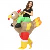 Turkey Carry me Ride on Inflatable Costume Thanksgiving Day Costume for Adult 