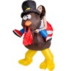 Turkey with Red Tail Carry me Ride on Inflatable Costume Thanksgiving Day for Adult