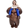 Gorilla Carry me Ride on Inflatable Costume Monkey Orangutan Gibbon Chimp Costume for Adult Blue