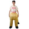 Yellow Centaur Half-man Half-horse Inflatable Costume Halloween Christmas Holiday Costume for Adult