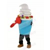 Light Blue Ice Cream Mascot Costume Cartoon