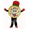 Yummy Pizza with Red Hat Mascot Costume