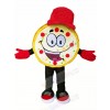 Funny Pizza with Red Hat Mascot Costumes Cartoon